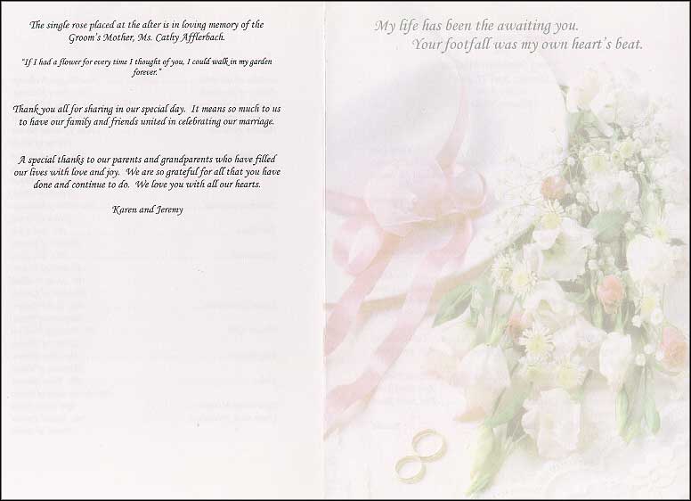 Wedding Programs Myself